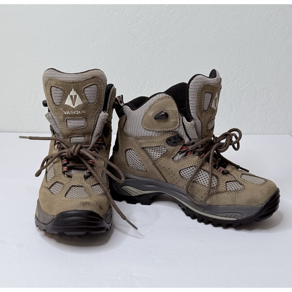 Vasque Breeze Boots Womens US 7W Brown Leather Ankle Hiking Camping Trails Climb